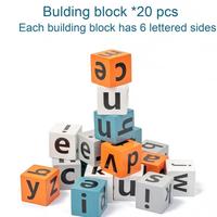 Divertido Juguete Educativo Temprano, Juego de Ortografía en Inglés, Juegos de Palabras, Aprendizaje Educativo, Bloques de Construcción para Niños
