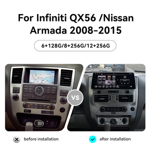 หน้าจอ Foforfor ขนาด 12.3 นิ้ว สำหรับ Infiniti QX56 Nissan Armada ปี 2008-2015 เครื่องเสียงติดรถยนต์ระบบ Android 15 พร้อม GPS ไร้สาย มัลติมีเดีย CarPlay - Product Image 5