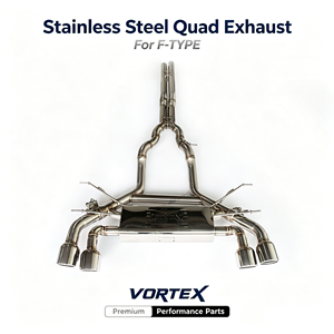 Sistema de escape de cuatro puntas de acero inoxidable Vortex Racing para Jaguar F-Type, piezas de mejora de sonido. - Product Image 1