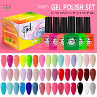 HONEY GIRL Vernis gel de haute qualité sans UV Hema Soak off 6 couleurs pastel Ensemble Bouteilles privées OEM Échantillon gratuit