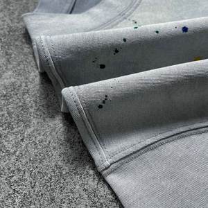 T-Shirt oversize in cotone 100% di alta qualità T-Shirt con stampa Tee Logo T-Shirt in pietra lavata con acido da uomo - Product Image 4