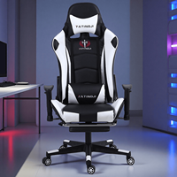 Chaise de jeu en cuir futuriste avec simulateur de mouvement, design extensible, compatible avec les volants et pédales de jeu Logitech