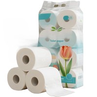 Papier toilette jetable en pâte de bois vierge pure, blanc naturel, doux, résistant, absorbant, écologique, pour la maison et l'hôtel