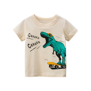 Camiseta para niños con estampado de letras <span class=keywords><strong>Grrr</strong></span>, camiseta ligera de algodón para niños y niñas, para jugar en verano y para actividades diarias - Product Image 1