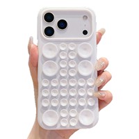 Coque de téléphone portable en silicone souple, couleur unie crème, personnalisée pour 16Promax, avec ventouse, protection 360°