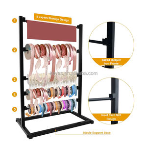 4 Tier şerit ekran <span class=keywords><strong>stand</strong></span>ı depolama tepsisi dikiş organizatör ile kek dükkanı duvara monte Metal şerit depolama raf ekran - Product Image 2