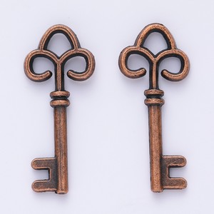 Pendentif clé squelette motif trèfle à trois feuilles en alliage <span class=keywords><strong>de</strong></span> zinc bronze antique pour décoration <span class=keywords><strong>de</strong></span> carte d'invitation <span class=keywords><strong>de</strong></span> mariage - Product Image 6