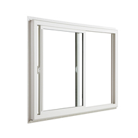 Nouvelle fenêtre coulissante de haute sécurité fenêtre horizontale en plastique de taille personnalisée double fenêtres en PVC de couleur blanche