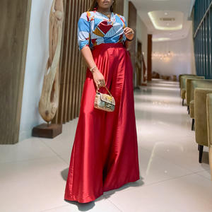 D3279 Dernières tendances en matière de tenues chics pour femmes, ensemble chemise à manches courtes imprimée et pantalon large à jambes larges, ensemble deux pièces, vêtements pour femmes - Product Image 2