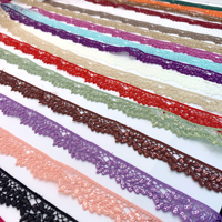 Vente en gros Bordure exquise en polyester de luxe personnalisée Bordure en dentelle aux couleurs de gupure Garniture en dentelle à paillettes fantaisie