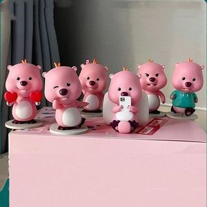 Nouveautés : Ensemble de six jouets en PVC mignons et de qualité supérieure, motif dessin animé, avec base souple et design artisanal. - Product Image 5