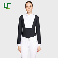Chemise d'équitation pour femmes, manches longues, respirante, extensible, séchage rapide, protection solaire UV, compétition ou entraînement formel