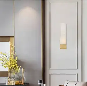 현대적인 디자인 스타일 골드 대리석 철 G4 LED 벽 조명 장식 럭셔리 복고풍 단조 램프 호텔 클럽 복도 벽 램프