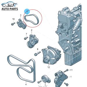 สายพาน03C145933A <span class=keywords><strong>ป</strong></span>ั๊มน้ำเทอร์โบชาร์จคู่สำหรับ VW Golf Scirocco EOS Jetta Passat CC Tiguan EA111 1.4T 03C 145 933 A - Product Image 6