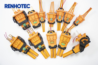 Connecteur de câble PDU 250a, 2 broches, étanchéité IP67 DC 1000V, prise de montage sur panneau, barre de protection en cuivre, bepositive