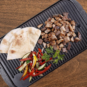 Griddle Plate Cast Iron Cookware Reversible <strong>Pan</strong> BBQ <strong>Grill</strong> Plate Cast Iron Steak Griddle BBQ Griddle Plate <strong>Pan</strong> - Product Image 4