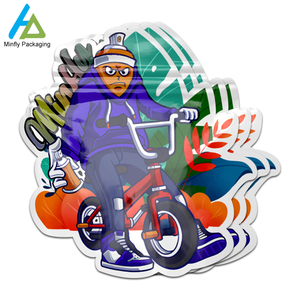 Cierre de cremallera con forma especial personalizado 3,5 7 14 28 G Bolsas de plástico Mylar troqueladas sellables a prueba de niños Goma de mascar a prueba de olores - Product Image 3