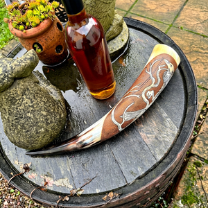 Cuerno para Beber, Regalo de Navidad, Cuerno Vikingo Tallado, Imitación Antigua, Jarra para Cerveza, Vino, Sidra, Cerveza Alemana, para Fiestas en el Jardín, Días Festivos, Personalizado - Product Image 1
