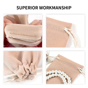 Wholesale Customizable Size Drawstring Flocking <b>7</b>*9cm Jewelry Pouch High Quality Luxury Gift Promotions Fine Jewelry Pouches - Product Image 3