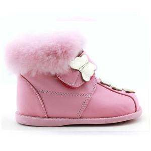 TipsieToes Manufacturer Stock Low Price <strong>Real</strong> Leather Super Soft Stylish Western Flat Fur Boots for <strong>Little</strong> Boy Girl Kids Teenager - Product Image 2