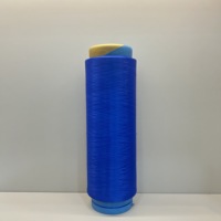 Filament de nylon 100% polyamide 6 DTY 70D/24F teint en usine bleu 811, haute ténacité, antibactérien, pour tricot et couture
