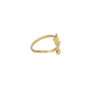 Wenchi S925 Silver Kitten Ear Opening Female Livelihood DIY <b>Pearl</b> <b>Ring</b> Accessories 7-8 Empty Stand 24-Tide Fashion <b>Rings</b> Model - Product Image 5