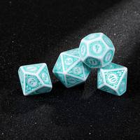 Dés polyédriques en acrylique durable, lot complet de 7 pièces, dés géométriques, numéros personnalisés imprimés pour jeux de table, stock en gros pour magasins