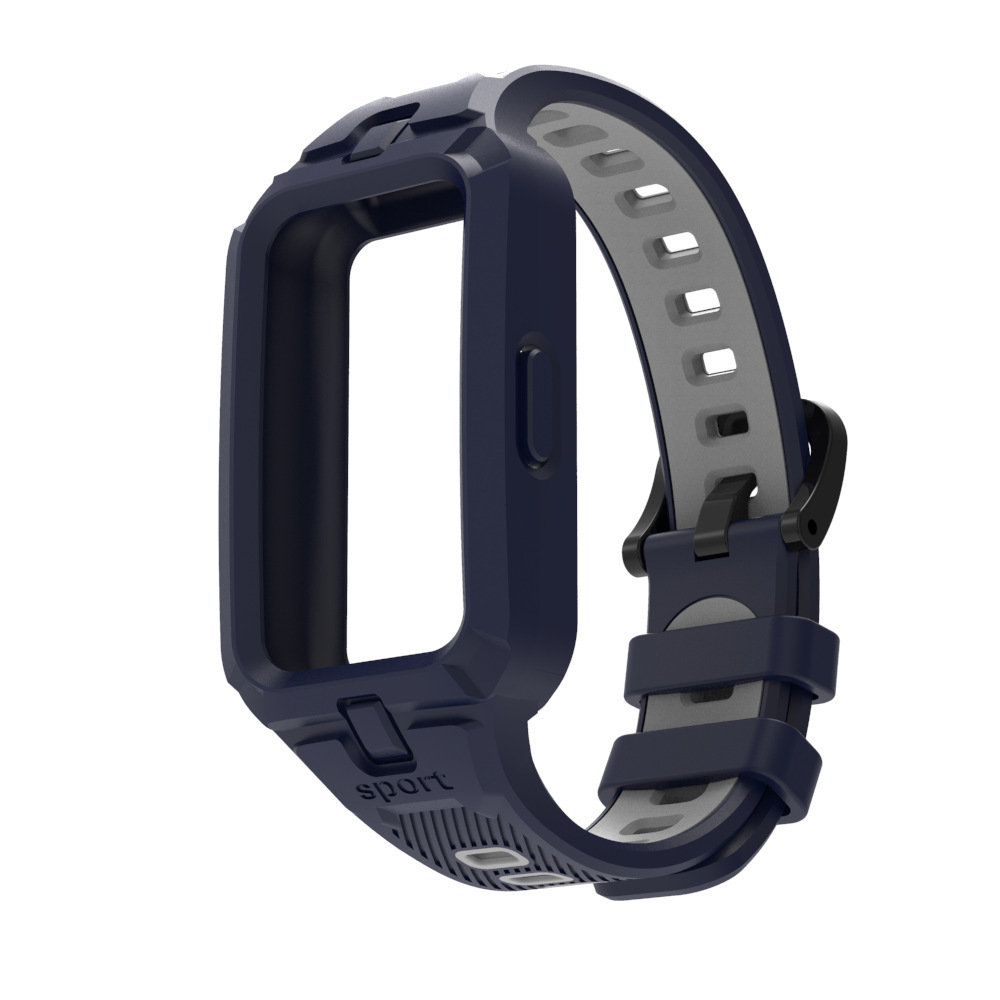 Midnight blue + gray [two-tone sports watch strap]