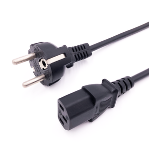 Cable de Alimentación Europeo de PVC de 3 Pines, Tipo Moldeado, 16A, 220V, Enchufe Recto, IP20, Uso Residencial, Alta Calidad, con Certificación CE - Product Image 3