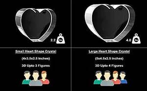 Décoration d'intérieur en cristal 3D en forme de cœur avec <span class=keywords><strong>photo</strong></span> personnalisée et base LED - Product Image 6