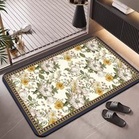 Tapis de salle de bain en boue de diatomée HM 2,5 mm, doux, à séchage rapide, absorbant, antidérapant, profil bas, motif personnalisé