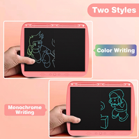 Tablette d'écriture LCD rechargeable de 15 pouces, tableau d'écriture manuscrite, effacement à une touche, couleur ou monochrome, pour l'étude des enfants