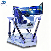 Simulador de Carreras para PC 6DOF, Dinámico de 6 Ejes, VR, 3 Pantallas, Máquina de Juego de Carreras, Construcción de Metal y Fibra de Vidrio, Interior/Exterior