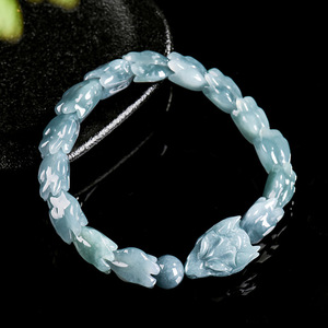 Venta caliente Natural A-grade <span class=keywords><strong>Jade</strong></span> Blue Water Pulsera <span class=keywords><strong>de</strong></span> quilla tridimensional Tipo <span class=keywords><strong>de</strong></span> hielo <span class=keywords><strong>Jade</strong></span> Pulsera <span class=keywords><strong>de</strong></span> hombre al por mayor - Product Image 2