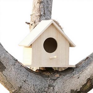 Paulownia Xuanfeng Amerikaanse stijl kweekvogelhuis, hangend, massief houten vogelkooi met vogelnest voor gebruik op boomtakken buitenshuis - Product Image 1