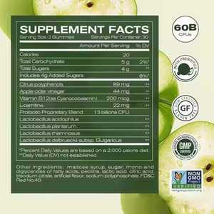 Grosir diskon besar cuka Apel Gummies suplemen kesehatan Vitamin B9 <span class=keywords><strong>B12</strong></span> Mineral dosis dalam bentuk permen - Product Image 2