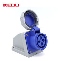 KEDU IP67 3P + PE Industrial 16 Amps, Stopkontak Multi Plug dengan 3C CE Smoko