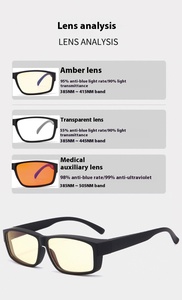 Kính sáng thông minh và chống ánh sáng màu xanh Unisex kính chống mệt mỏi máy tính và điện thoại di động kính phẳng chống bức xạ - Product Image 2
