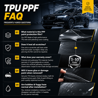 Film de protection transparent anti-jaunissement auto-réparateur hydrophobe de haute qualité 6,5 mil, pré-découpé, en TPU PPF, pour carrosserie de voiture