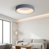 Lustre moderne en plastique à LED avec variateur d'intensité, éclairage intérieur pour salon