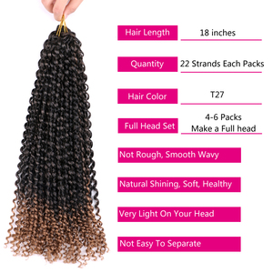 Vente chaude 18 "En Gros Passion Twist Cheveux Crochet Twist Nouvelle Vague D'eau <span class=keywords><strong>Xtrend</strong></span> Passion Twist Cheveux - Product Image 3