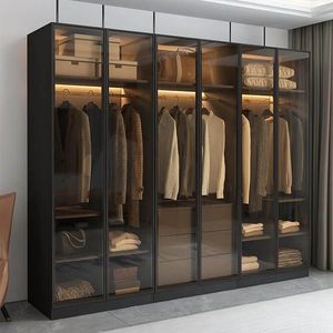 מודרני ריהוט חדר שינה פשוט מודרני ריהוט חדר שינה עם עיצוב עץ לוילה ארונות ארונות pa pa pa tarechivacion - Product Image 3