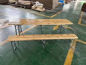 247, medio pieghevole in legno pieghevole tavolo da birra/tavolo da birra e panca/giardino in legno/<span class=keywords><strong>Patio</strong></span>/tavolo da esterno e sedia Set - Product Image 3