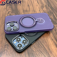 Coque de téléphone magnétique mate de haute qualité à anneau, couleur unie, toucher doux, pour iPhone 17, 16, 14 – Meilleures ventes