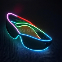 RICHSHINING Vente directe d'usine, lunettes LED néon à 10 couleurs et 3 modes clignotants, lunettes fluorescentes pour la décoration de fêtes et de festivals