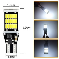 Nouvelle ampoule LED T15 Canbus sans erreur 4014 45SMD haute luminosité 12V pour feux de freinage et clignotants de voiture, compatible Audi A4 Avant