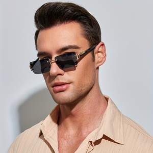 S502 Nouvelles Lunettes de Soleil de Luxe Tendance, Monture Carrée Sans Cadre, Designer, Hommes Femmes, Vente en Gros, Haute Qualité, Marque Tendance, UV400 - Product Image 5