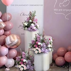 Professionnel Grand 70cm Violet Pièce Maîtresse De Mariage Boule De Fleur Vintage Artificielle Style Traditionnel pour La Décoration De Mariage - Product Image 2