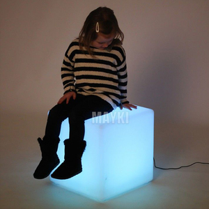 Cubo de luz Led recargable, impermeable, muebles led para exteriores, silla brillante, cubo de hielo, luz led, luz led, mesa de cubo - Product Image 1