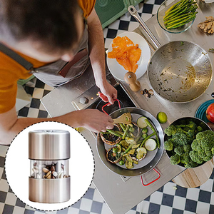 Moulin à poivre manuel pour épices, <span class=keywords><strong>sel</strong></span> de rose, <span class=keywords><strong>sel</strong></span> et poivre Mini moulin à poivre portable en acier inoxydable pour gadgets de cuisine - Product Image 6
